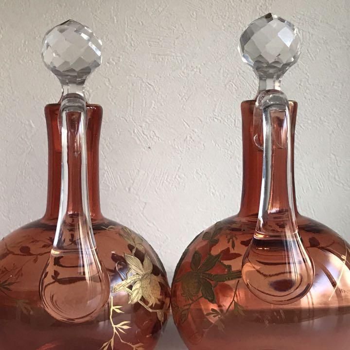 希少なアンティークバカラ金彩リキュールセット1900年製