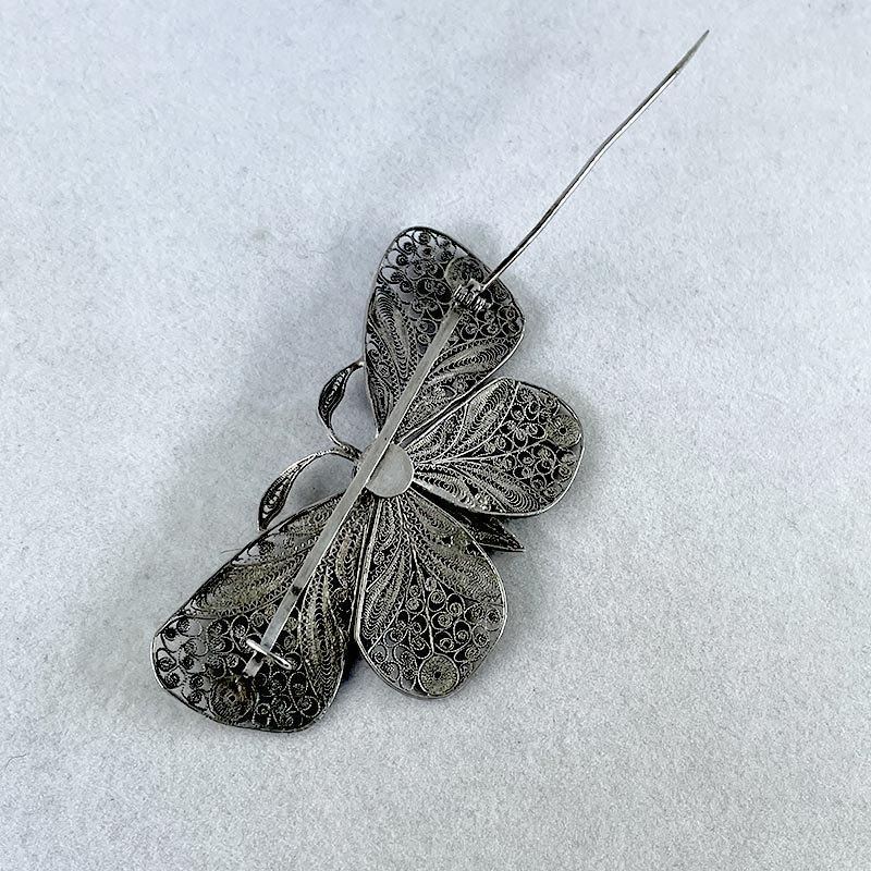 銀細工のブローチ エレガントな蛾モチーフ 19aca42 - ANTIQUE LEAVES