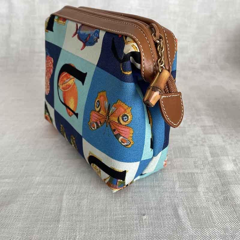 Gucci ポーチ ヴィンテージグッチ バンブーチャーム コスメ Gucci ポーチ ヴィンテージグッチ バンブーチャーム コスメ