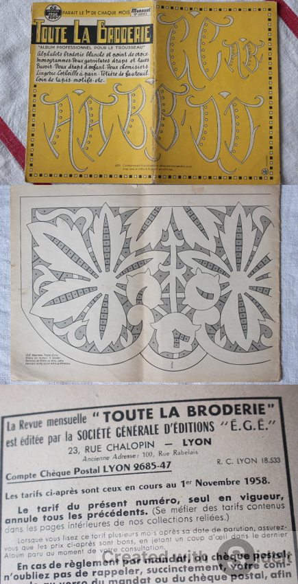 フランス アンティーク 刺繍 ステッチモデル TOUTE LA BRODERIE フランス アンティーク 刺繍 ステッチモデル TOUTE LA BRODERIE