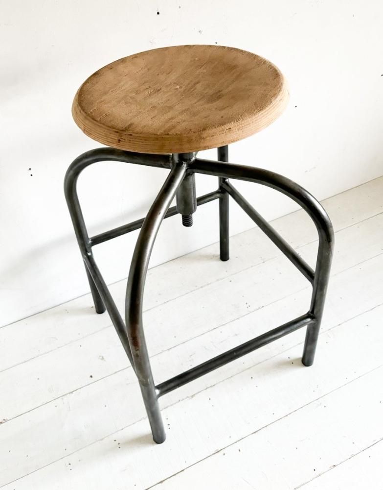 フランスヴィンテージ昇降ハイスツール(ch024-213) - ANTIQUE LEAVES フランスヴィンテージ昇降ハイスツール(ch024-213) - ANTIQUE LEAVES