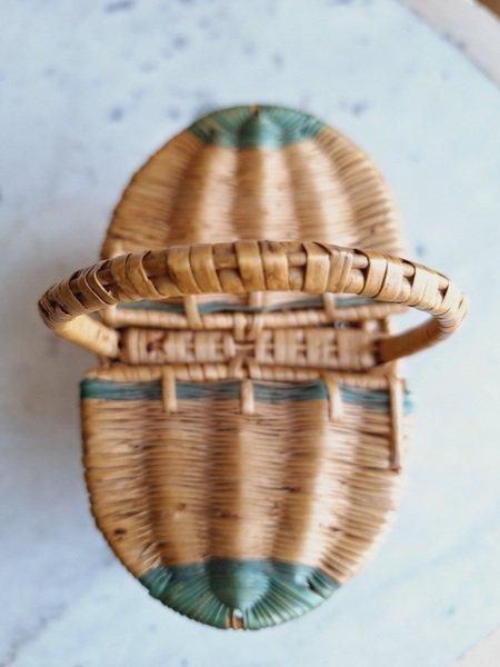 アンティークドールバスケット - ANTIQUE LEAVES アンティークドールバスケット - ANTIQUE LEAVES