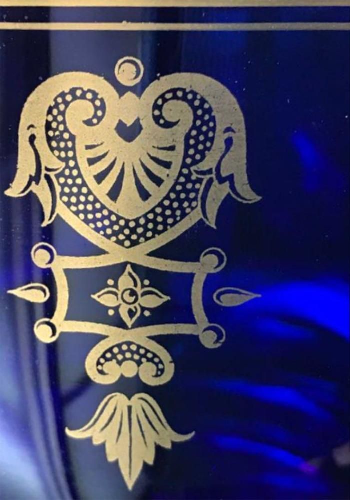 格安SALEスタート！ 美群青色オールドバカラBACCARAT☆エンパイアEmpire☆クリスタル 食器