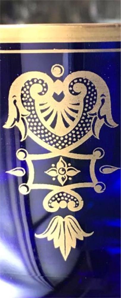美群青色オールドバカラBACCARAT☆エンパイアEmpire☆クリスタル