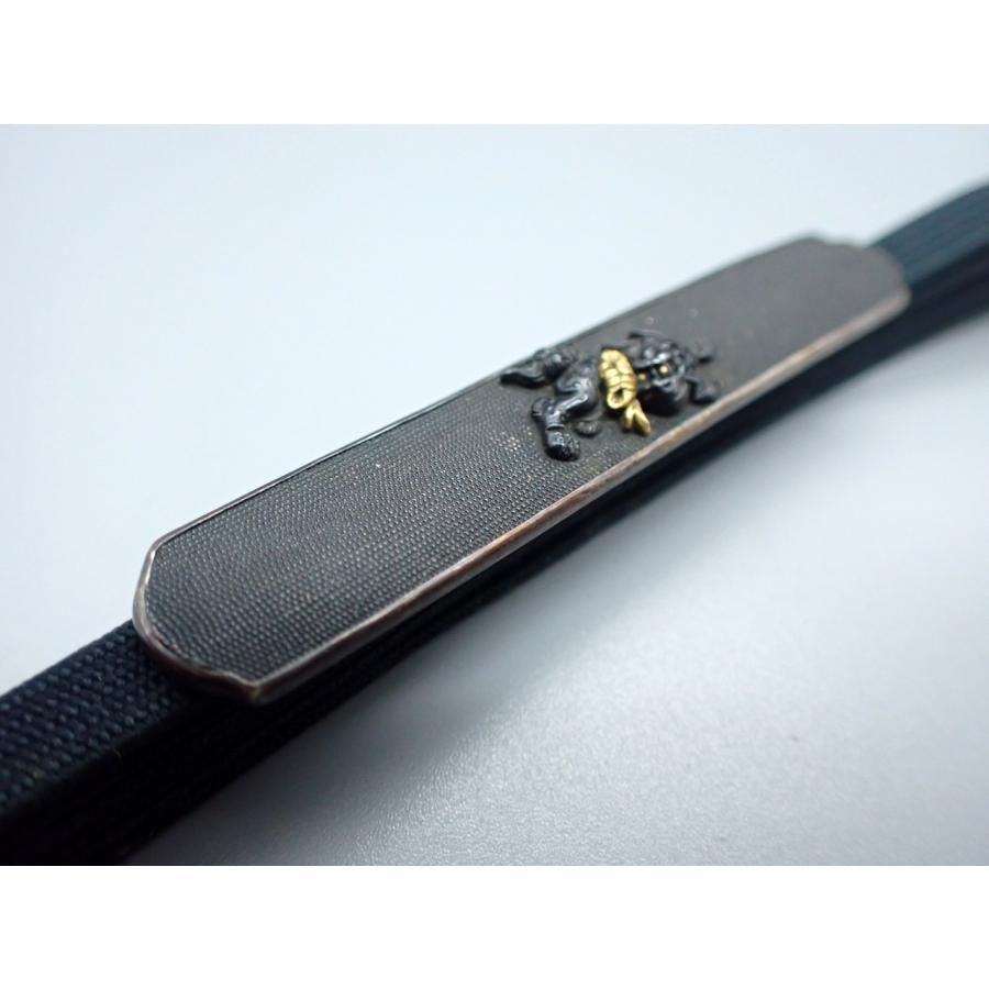 時代物 アンティーク 金工師 『獅子』帯留め 二分紐用 - ANTIQUE
