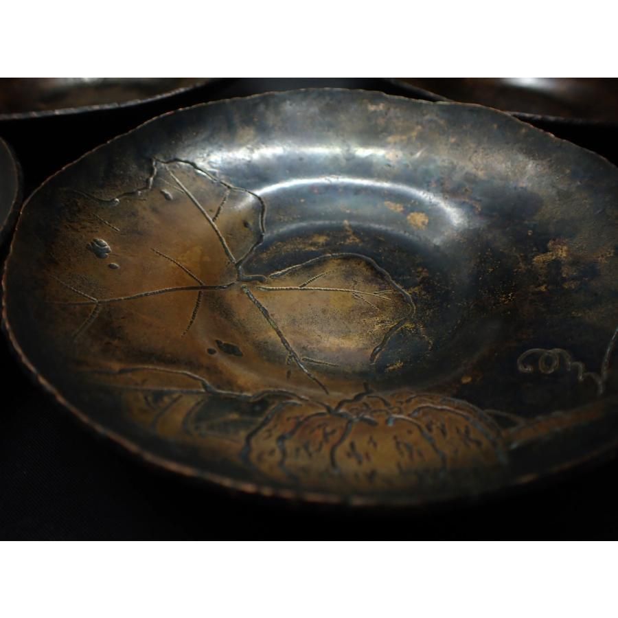 玉川堂 赤銅 変わり図茶托 茶道具 時代 古玩 煎茶道 - ANTIQUE