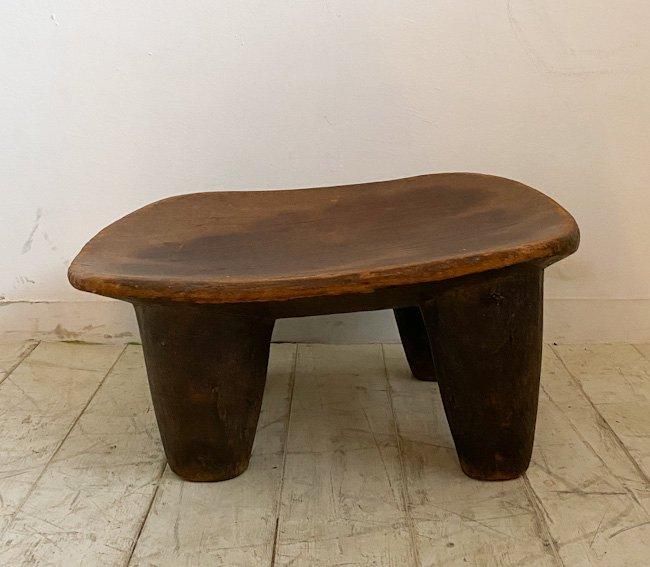 アンティーク アフリカ セヌフォ族 木彫りスツール M4