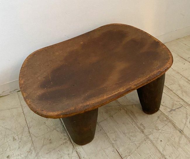 アンティーク アフリカ セヌフォ族 木彫りスツール M4