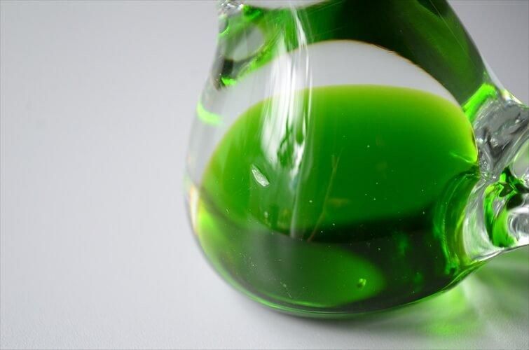 北欧ヴィンテージ グリーンガラス 鳥のオブジェ