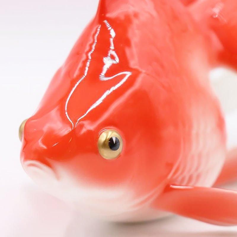 大きめ ノリタケボーンチャイナ 置物 オブジェ 金魚 琉金 大きめ ノリタケボーンチャイナ 置物 オブジェ 金魚 琉金