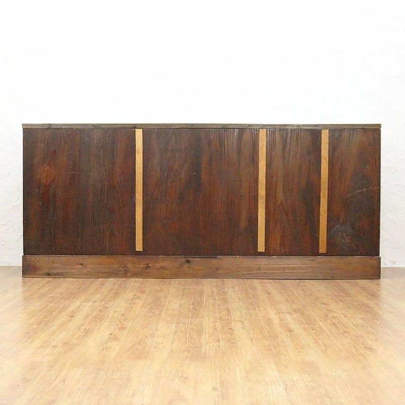 ヴィンテージ 黒檀 引戸ローボード 大正昭和の和骨董