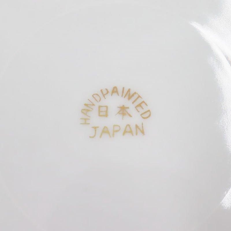 九谷焼 手描き 龍 黒地 ケーキ皿 明治大正ヴィンテージ