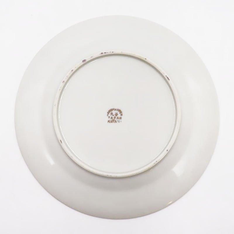 希少なアンティーク九谷焼ケーキ皿 金龍モチーフ