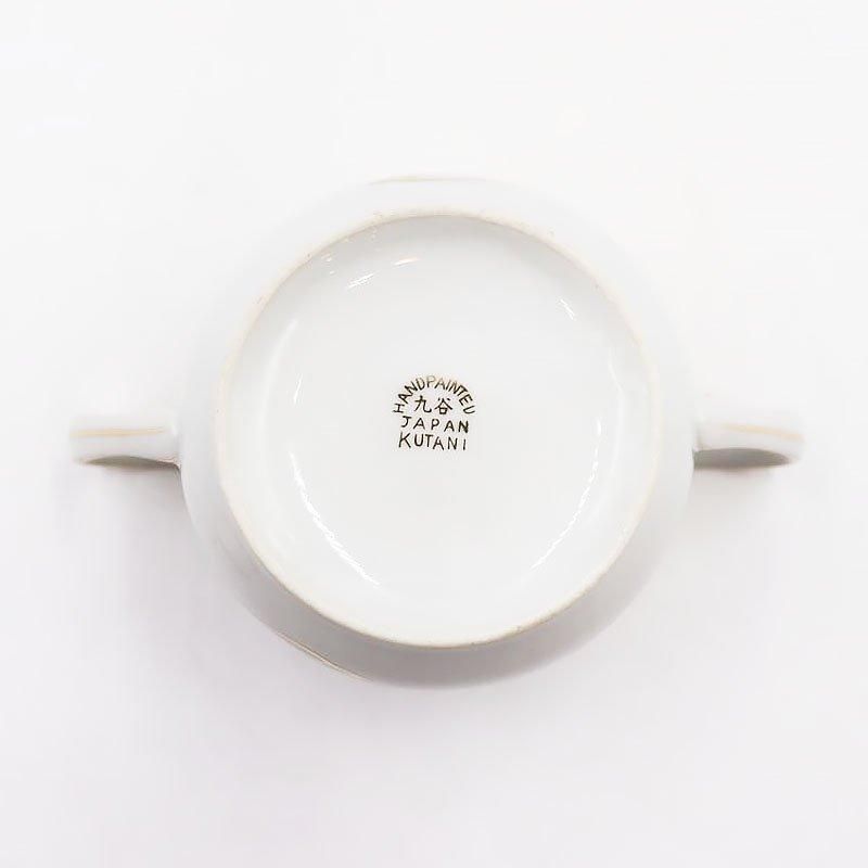 希少なアンティーク手描き九谷焼シュガーポット