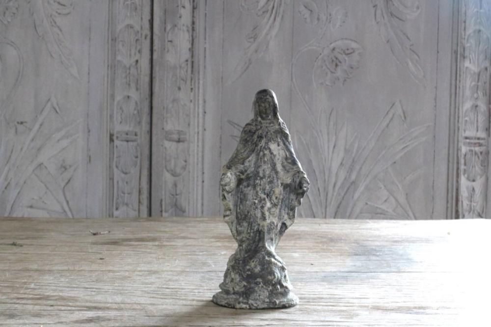 フランス エタン 聖母マリア像 アンティーク1900年頃
