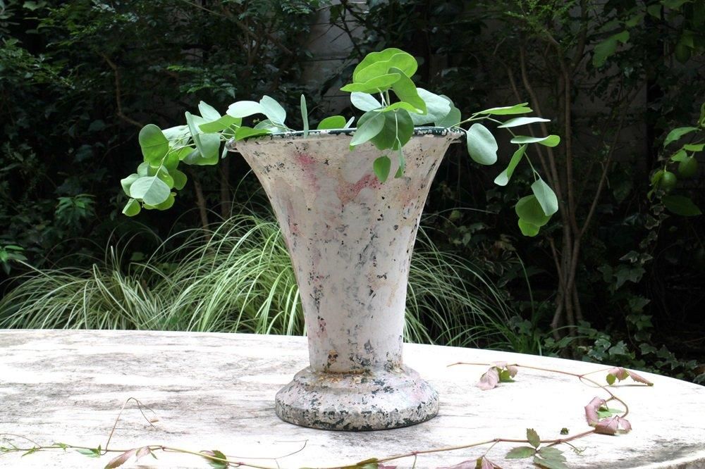 木製ポット/フランスアンティーク雑貨 花瓶 プランター 壺 民芸