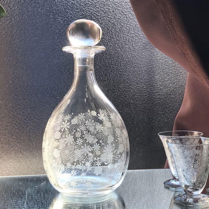 優雅なアンティークBACCARATエリザベート 花柄リキュールグラス5