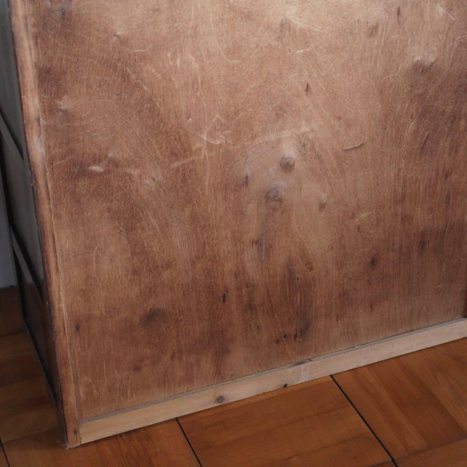 昭和初期 木製ガラス棚 四段収納 アンティーク