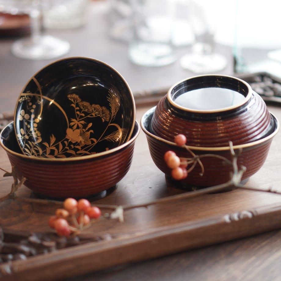 漆器椀 蓋付き 漆器 吸物椀 金 蒔絵 汁椀 明治 和食器 漆器椀 蓋付き 漆器 吸物椀 金 蒔絵 汁椀 明治 和食器
