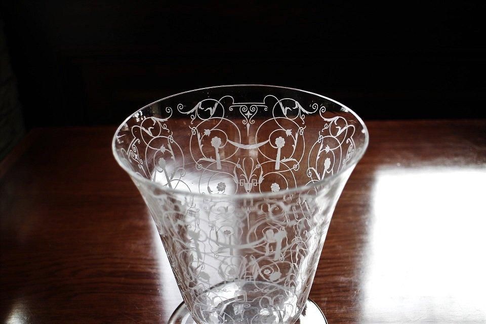 バカラ ミケランジェロ フラワーベース 170mm 5418 - ANTIQUE LEAVES バカラ ミケランジェロ フラワーベース 170mm 5418 - ANTIQUE LEAVES