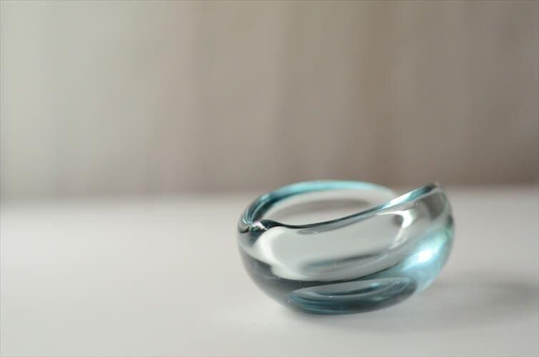 デンマーク製 Holmegaard Per Lutken リーフ型 トレー 11x8cm デンマーク製 Holmegaard Per Lutken リーフ型 トレー 11x8cm