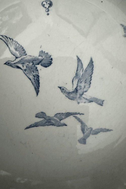 フランスアンティーク ジアン スープ皿 マリーアントワネット