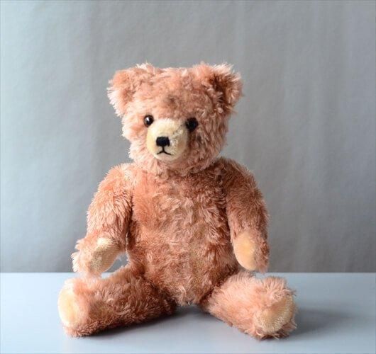 ドイツから ヴィンテージ ピンク毛足のテディベア Teddy Bear ドイツから ヴィンテージ ピンク毛足のテディベア Teddy Bear