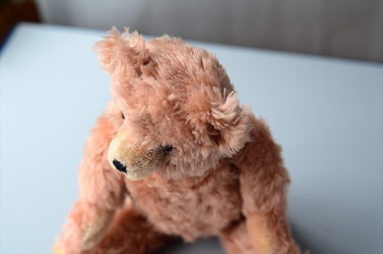 ドイツから ヴィンテージ ピンク毛足のテディベア Teddy Bear ドイツから ヴィンテージ ピンク毛足のテディベア Teddy Bear