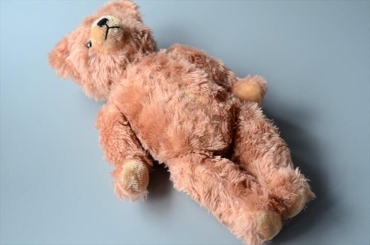 ドイツから ヴィンテージ ピンク毛足のテディベア Teddy Bear