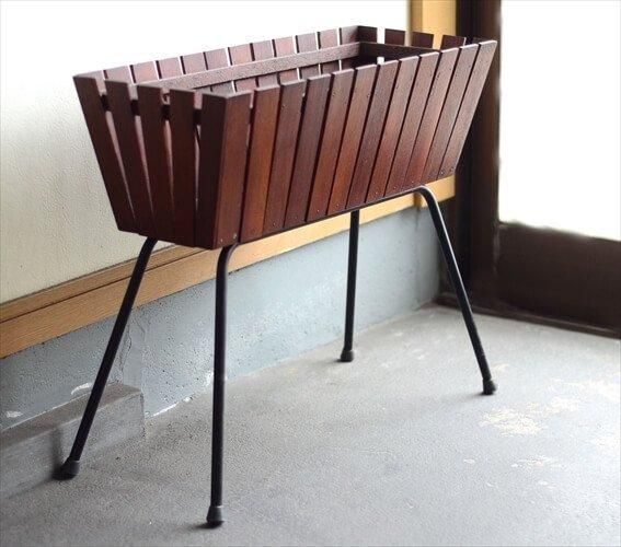 デンマーク製 チークのプランター 50x20cm 飾り棚 ディスプレイ デンマーク製 チークのプランター 50x20cm 飾り棚 ディスプレイ