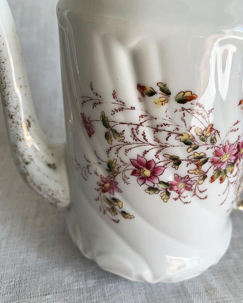 英国製❁﻿22金 WORCESTER 美しい英国の野の花 ミルクジャグ リモージュ野花ティーポット 大きなミルクピッチャー