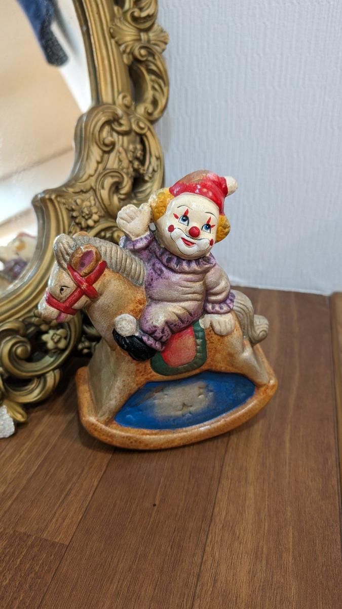 オランダ直輸入 70s ピエロ 馬 貯金箱 Vintage Ceramic オランダ直輸入 70s ピエロ 馬 貯金箱 Vintage Ceramic