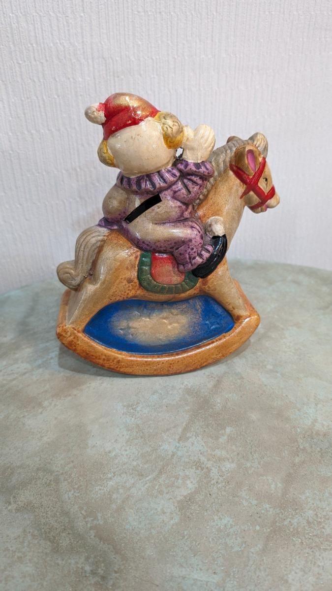 オランダ直輸入 70s ピエロ 馬 貯金箱 Vintage Ceramic オランダ直輸入 70s ピエロ 馬 貯金箱 Vintage Ceramic