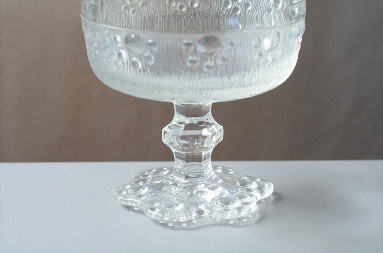 アンティーク ヴィンテージ ガラス ボウル イタリア製アンティーク脚付きガラスボウル 洗練された芸術性