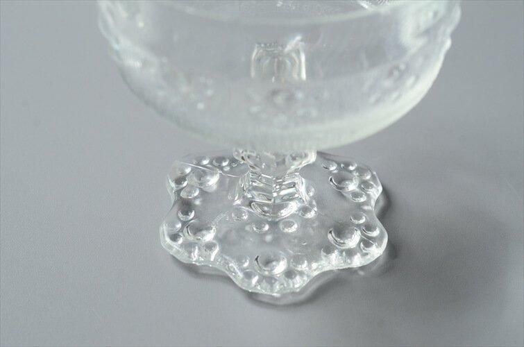 イタリア製アンティーク脚付きガラスボウル 洗練された芸術性 イタリア製アンティーク脚付きガラスボウル 洗練された芸術性