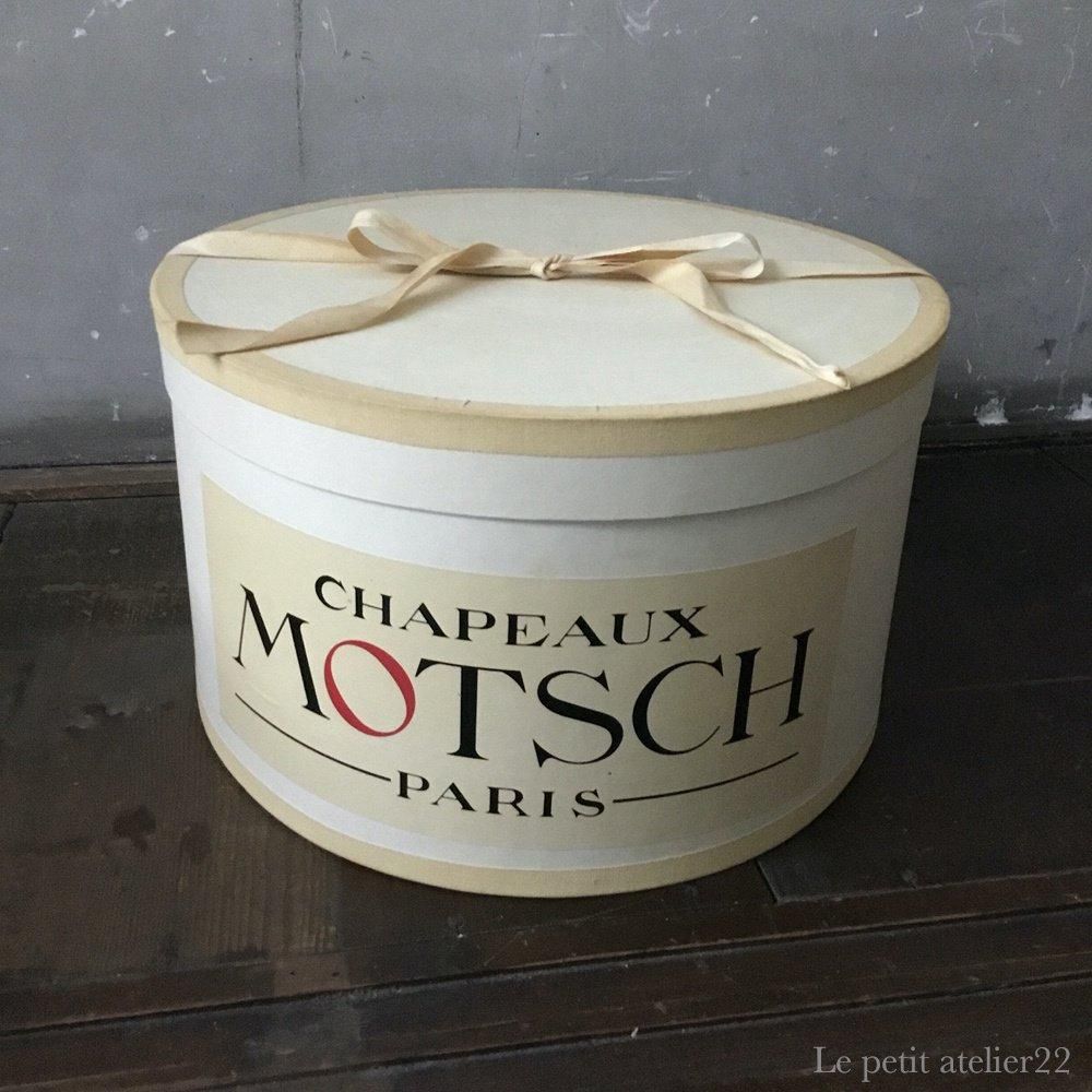 在庫2)(M) フランス MOTSCH アンティーク ハットボックス ハット 在庫2)(M) フランス MOTSCH アンティーク ハットボックス ハット