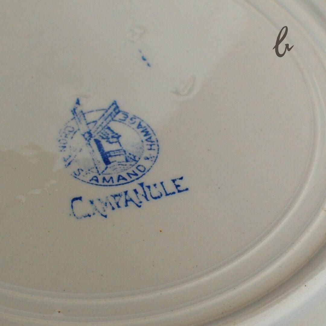 フランスアンティークプレート サンタマン St Amand Campanule