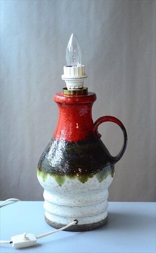 東ドイツ製 ヴィンテージ Strehla 陶器の花瓶 Fat lava 花器