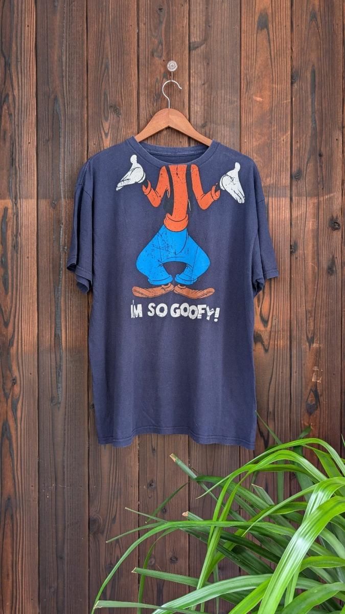 80s〜 グーフィー Goofy Disney Tシャツ XL DISNEY グーフィー Tシャツ XL ヴィンテージブルー