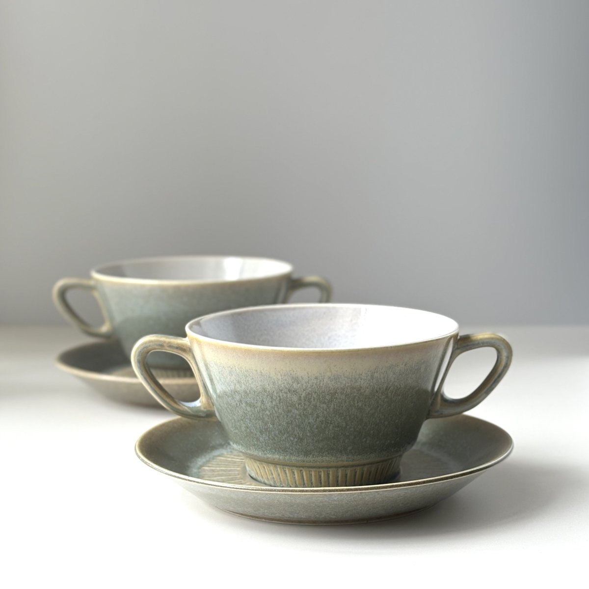 北欧 デンマーク ヴィンテージ】 Knabstrup （ナブストラップ ） soup cup saucer - ANTIQUE LEAVES