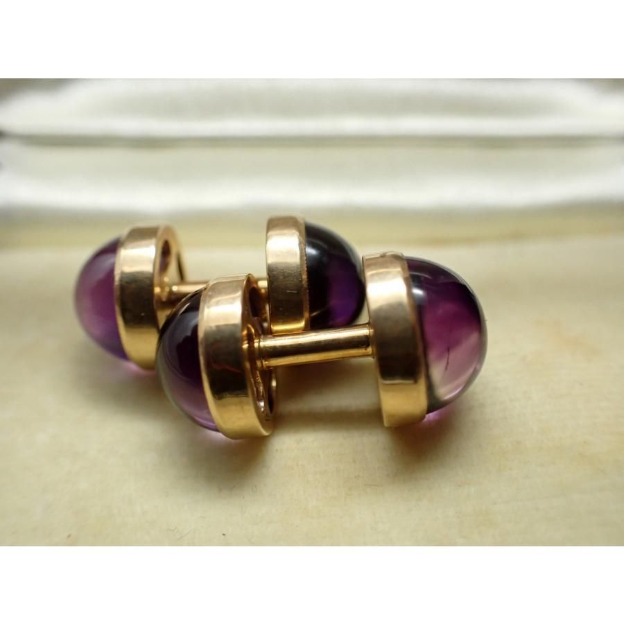 アンティーク MIKIMOTO ミキモト K15 アメジスト カフス