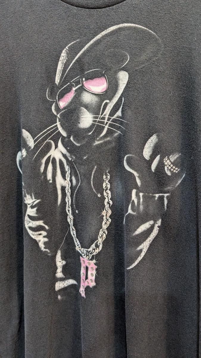 ピンクパンサー Tシャツ XL ブラックー vintage - ANTIQUE LEAVES
