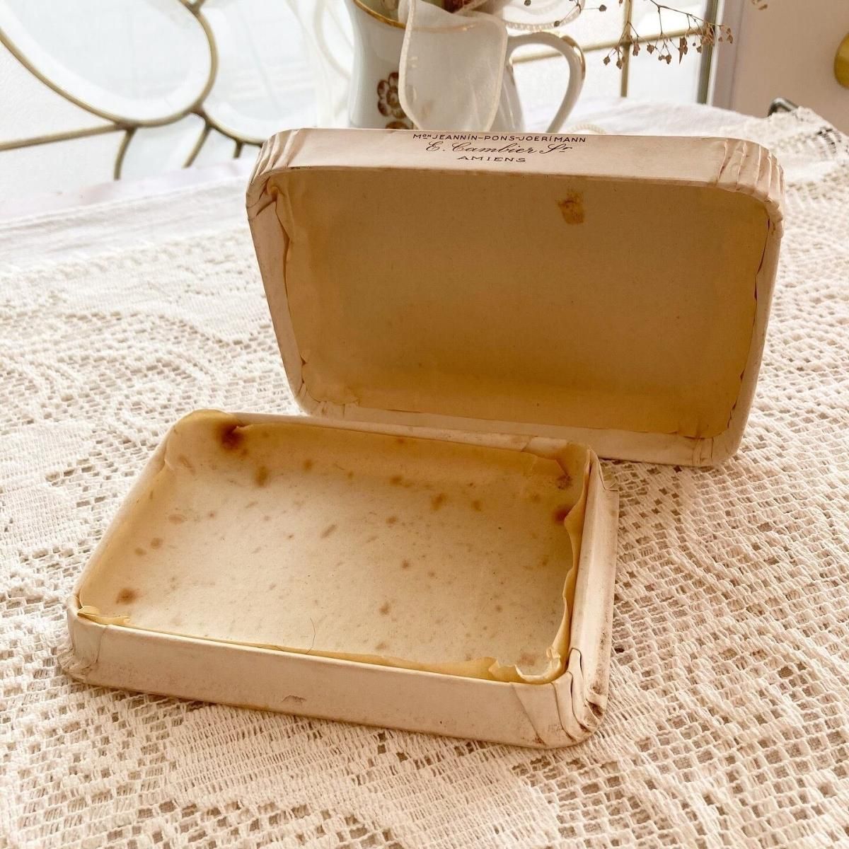 フランスアンティーク 大きめ ペーパーボックス リトグラフ