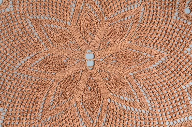 ドイツ製 古い大判丸型ドイリー 56cm アンティーク