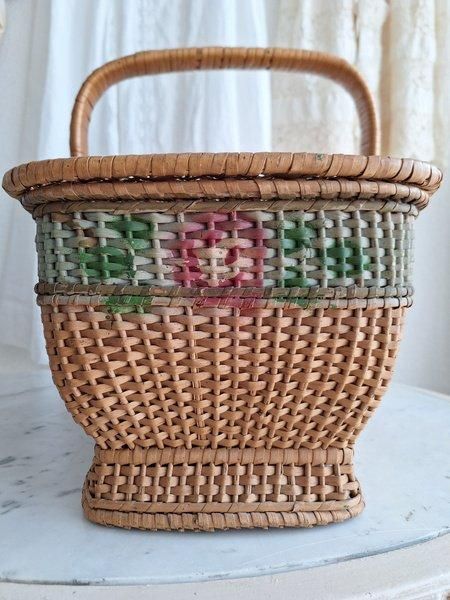 アンティークフランスローズバスケット - ANTIQUE LEAVES アンティークフランスローズバスケット - ANTIQUE LEAVES