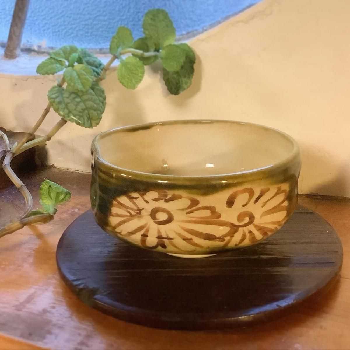抹茶茶碗 織部夏茶碗 - ANTIQUE LEAVES 抹茶茶碗 織部夏茶碗 - ANTIQUE LEAVES