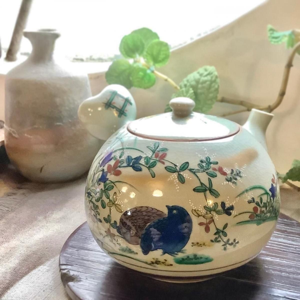 九谷焼 急須 - ANTIQUE LEAVES 九谷焼 急須 - ANTIQUE LEAVES