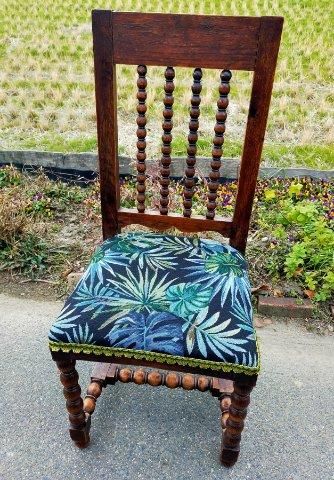 フランスアンティークのボビンターニングダイニングチェア