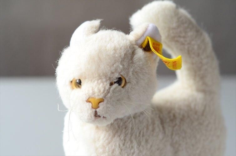 ドイツ製 Steiff 白猫 シュタイフ ぬいぐるみ cat ドール ドイツ製 Steiff 白猫 シュタイフ ぬいぐるみ cat ドール