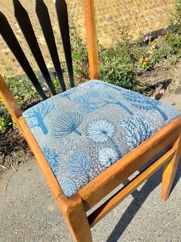 直輸入布張りフランスアンティークダイニングチェア